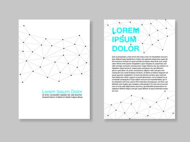 tasarım şablonu, grup geomentric soyut modern tasarımı ile iki a4 sayfası