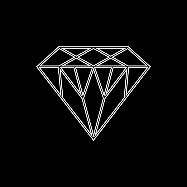 Geometría concepto de logotipo minimalista, plantilla de logotipo de vector de diamante — Vector de stock