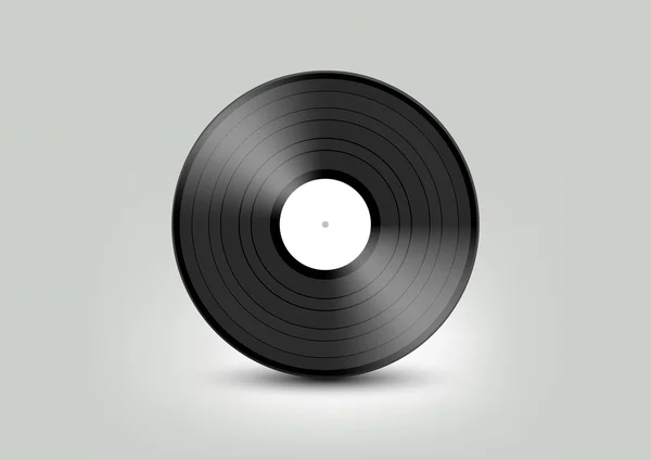 Černý vinyl záznam izolovaných na bílém pozadí, vektor — Stockový vektor