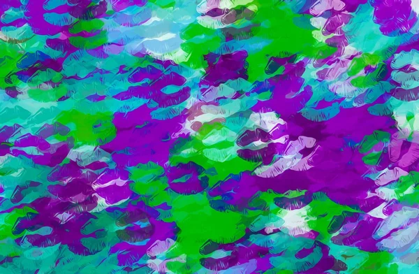 Púrpura azul y verde besos lápiz labial fondo abstracto — Foto de Stock