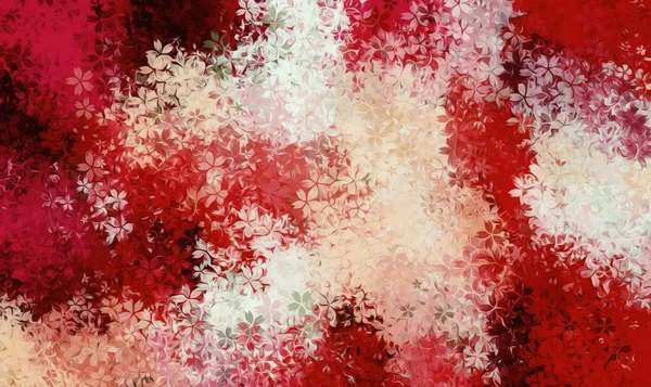 Flores vermelhas e brancas fundo abstrato — Fotografia de Stock