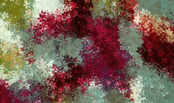 Червоні сині і зелені квіти абстрактний фон — стокове фото