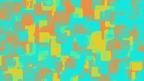 Fondo abstracto azul naranja y amarillo patrón cuadrado — Foto de Stock