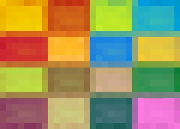Красочный Квадратный Пиксель Абстрактный Фон Красный Синий Оранжевый Розовый Фиолетовый — стоковое фото