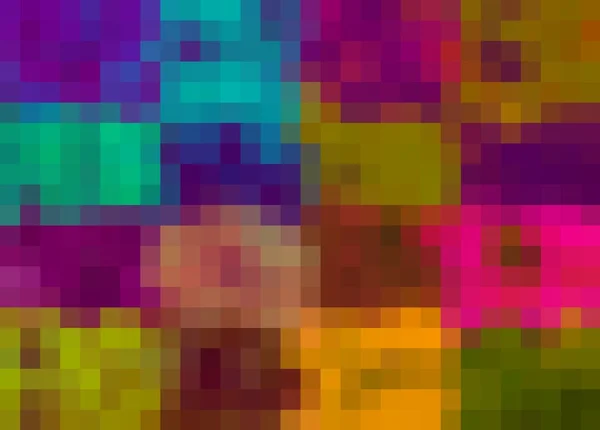 Kék Lila Sárga Zöld Pixel Absztrakt Háttér — Stock Fotó
