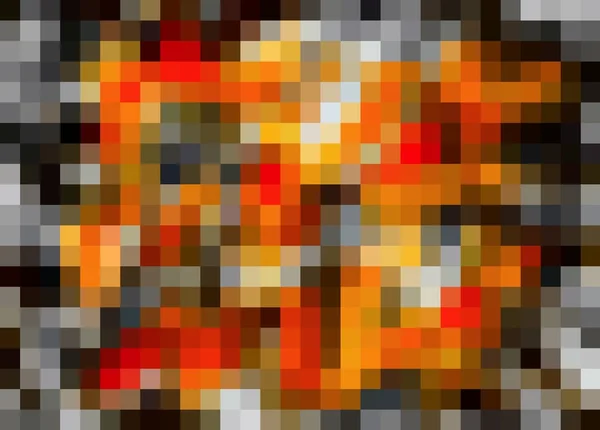 Vermelho Laranja Preto Branco Pixel Abstrato Fundo — Fotografia de Stock