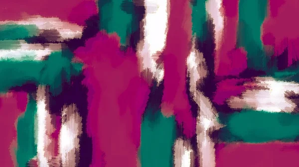 Weiße Grüne Und Schwarze Malerei Abstrakt Mit Violettem Hintergrund — Stockfoto