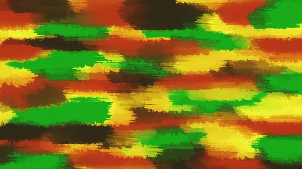 緑赤黄色と茶色の絵画の抽象的な背景 — ストック写真