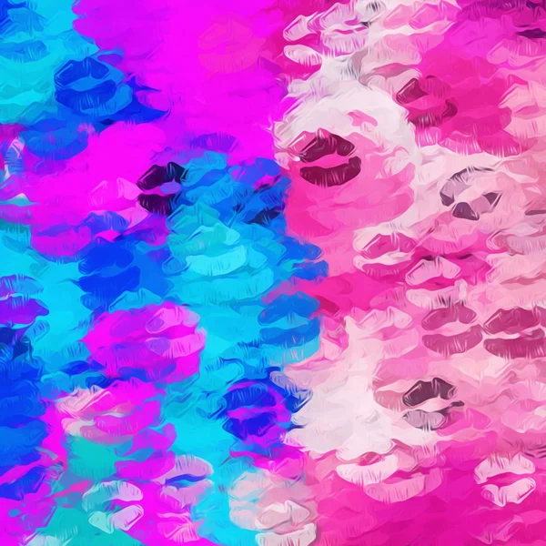 Rosa y azul besos lápiz labial fondo abstracto —  Fotos de Stock