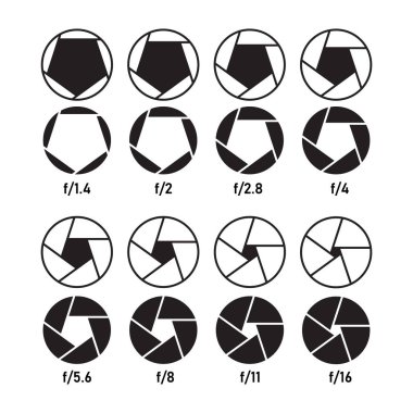 Kamera Ekranı Mercek Açıklığı Vektör İllüstrasyonu