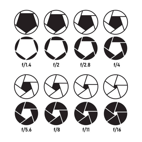 Изображение вектора диафрагмы затвора камеры