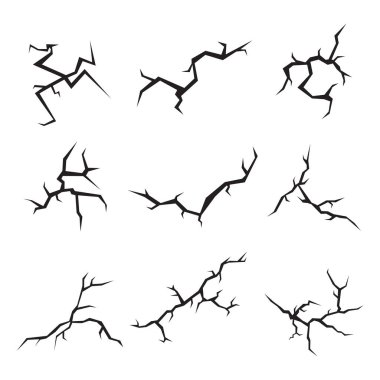 Çatlak Duvar Silüeti Vektör ResmiComment