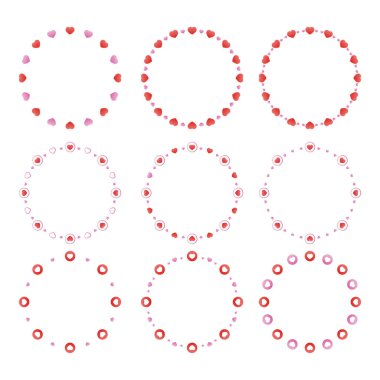 Kalp Çemberi Çerçeve Vektörü İllüstrasyonu