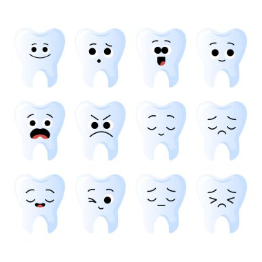 Şirin Diş Karakteri Vektör İllüstrasyonu