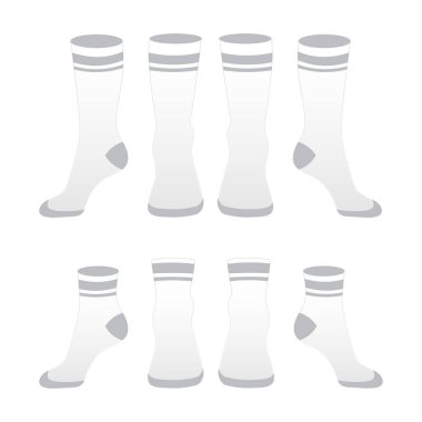 Modern Beyaz Çorap Vektörü İllüstrasyonu