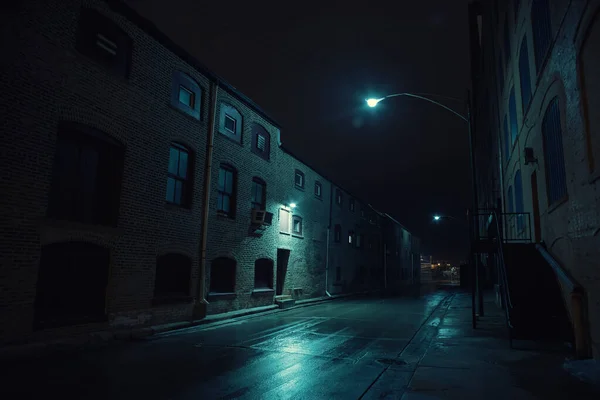 Темная Городская Аллея Чикаго — стоковое фото