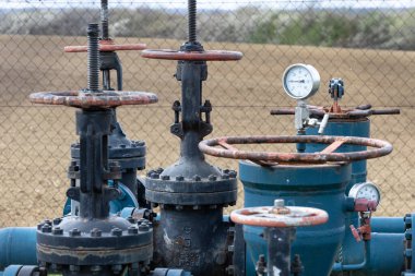 Kapakçıklı gaz çıkarma makineleri yemyeşil bir alanda duruyor ve arka planda bir ağaç çizgisi var. Bu da doğal ortama entegre edilmiş bir endüstriyel konumu gösteriyor..