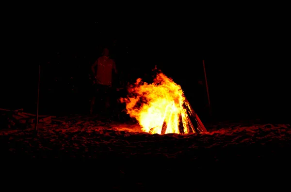 Campfire Desert — Stock Photo, Image