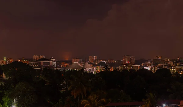 Widok Nocy Miasta Mangalore Indiach — Zdjęcie stockowe