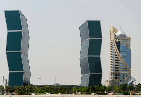 Зиг Заг Башни Городе Лусаил Доха Катар — стоковое фото