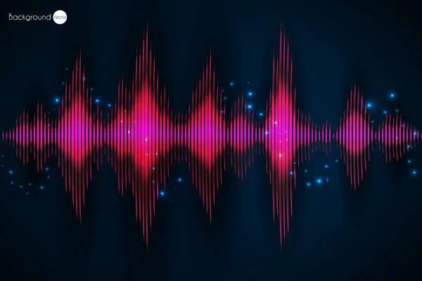 Vektör ekolayzer arka plan. Müzik poster. Ses dalgası