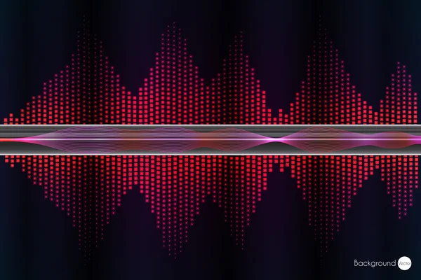Vektor-Equalizer Hintergrund. Musikplakat. Schallwelle — Stockvektor