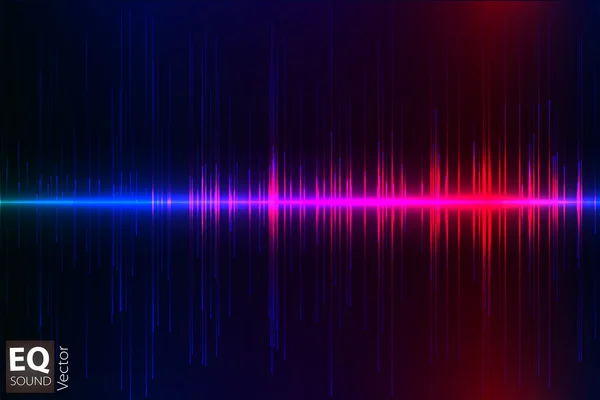 Vektör dijital ekolayzır ile renkli ışıklar ve siyah bir arka plan üzerine düşünceler. Vektör çizim arabirimleri web tasarım için kullanılabilir.