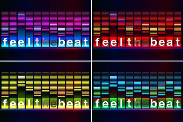 Siyah arkaplanda sesi gösteren renkli müzik çubuğunun çizimi