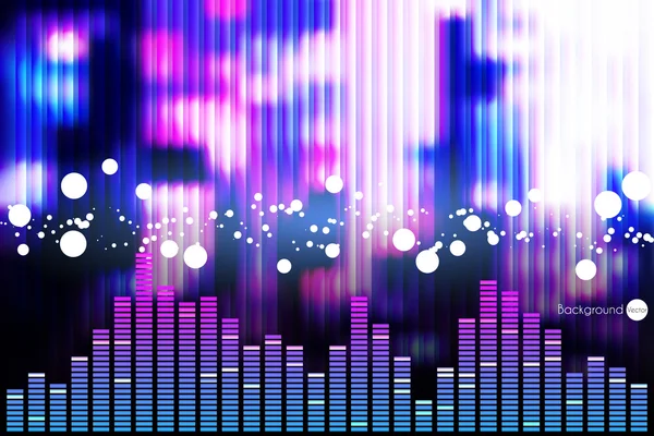 Ses dalgası. Bir mavi müzik ekolayzer vektör çizim. 