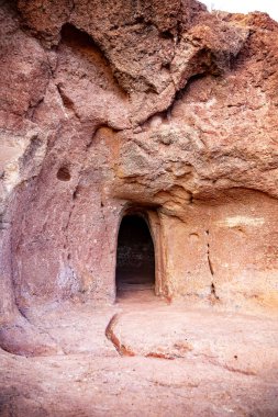 Mağaralar Cuevas de Quatro Puertas, Ada Gran Kanaryası, Kanarya Adaları, İspanya, Avrupa