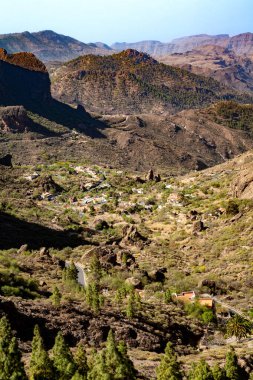 Dağ köyü, Ada Gran Kanaryası, Kanarya Adaları, İspanya, Avrupa