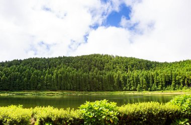 Lakes Lagoa das, Sao Miguel Adası, Azores, Portekiz, Avrupa.