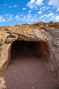 Mağaralar Cuevas de Quatro Puertas, Ada Gran Kanaryası, Kanarya Adaları, İspanya, Avrupa