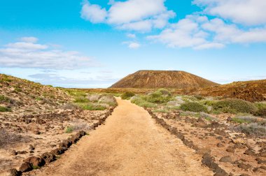 Montana de la Caldera, Ada Lobos, Kanarya Adaları, İspanya, Avrupa.