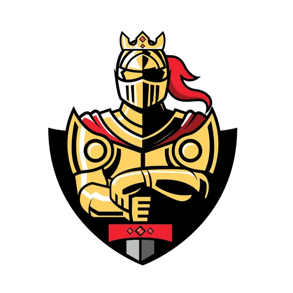 King Knight Mascotas — Vector de stock