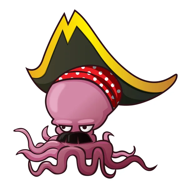 Octopus pirater maskotar — Stock vektor