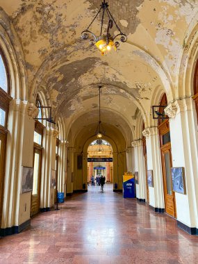The main train, rail road and railway station of Budapest, Keleti, Hungary