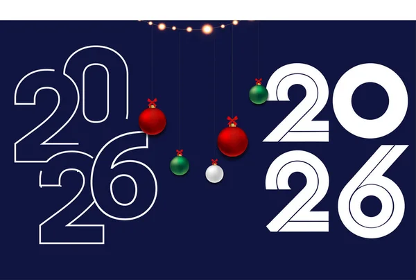 Modern geometrik 2026 Yeni Yıl arka plan tasarımı pembe mavi ve bej tonlarda