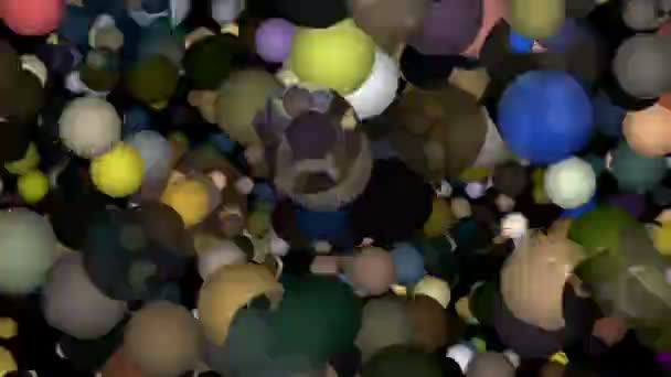 Bolas de esfera de fundo coloridas — Vídeo de Stock