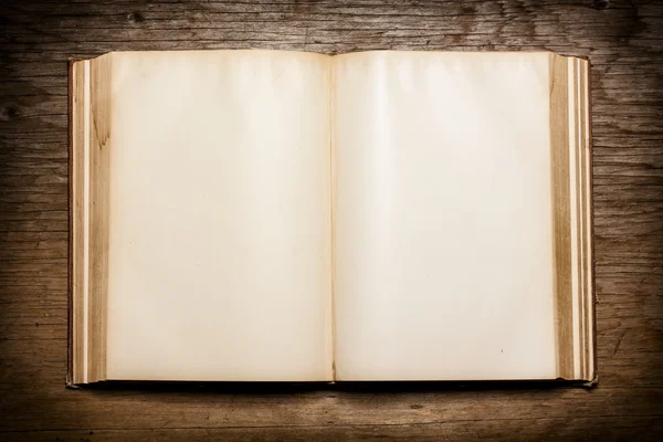 antiguo libro abierto con páginas en blanco de arriba