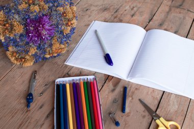 Kalem ve Kağıt ahşap tablo