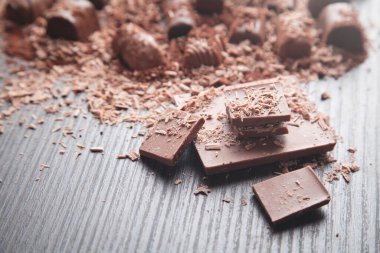 Çikolatalı şekerler. Tatlı yemek. Arkaplan