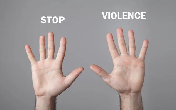 Manos Humanas Detener Violencia — Foto de Stock