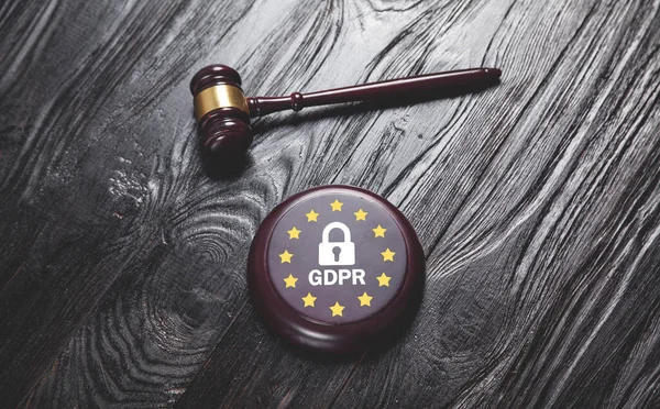 Juez Gavel Rgpd Reglamento General Protección Datos — Foto de Stock