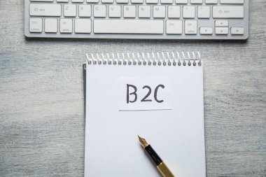 Kağıt üzerinde B2C iş modeli. İş konsepti