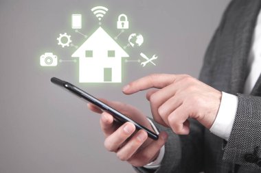 Akıllı ev konsepti. Akıllı sistemler için teknoloji