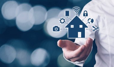 Akıllı ev konsepti. Akıllı sistemler için teknoloji