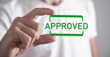 Onaylanmış pul. İş için. Onaylama kavramı