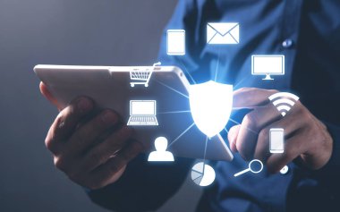 Kalkan koruması. Veri Koruması. Teknoloji. İnternet