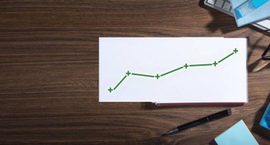 Finansal büyüme tablosu. İş konsepti